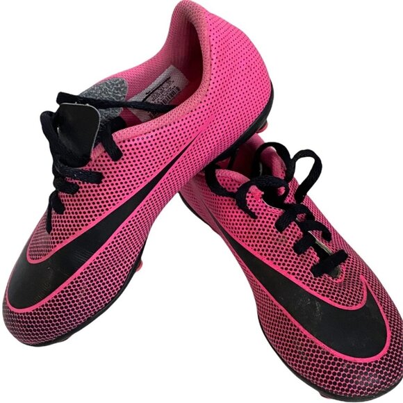 Nike Jr Bravata II FG Soccer Cleat Pink Blast, Black Girls, Size 6Y - Picture 1 of 12